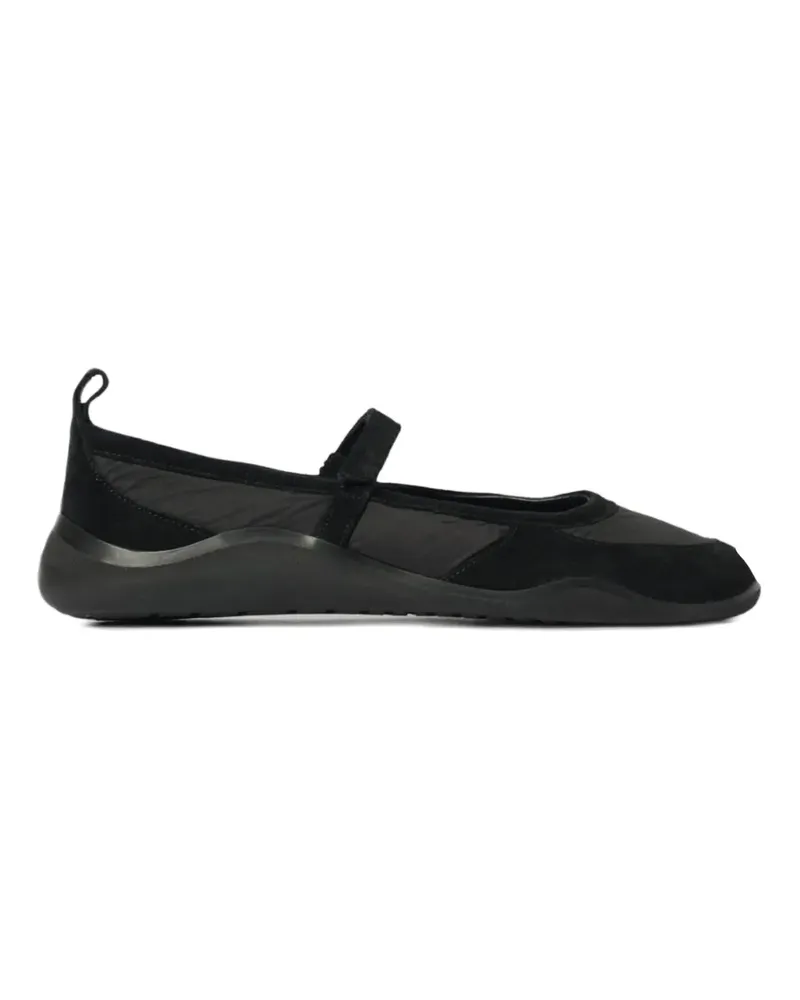Vic Matié Ballerinas mit Wildledereinsätzen mit Klettverschluss - Schwarz Schwarz
