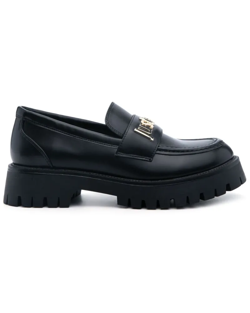 Just Cavalli Loafer mit Logo-Schild - Schwarz Schwarz