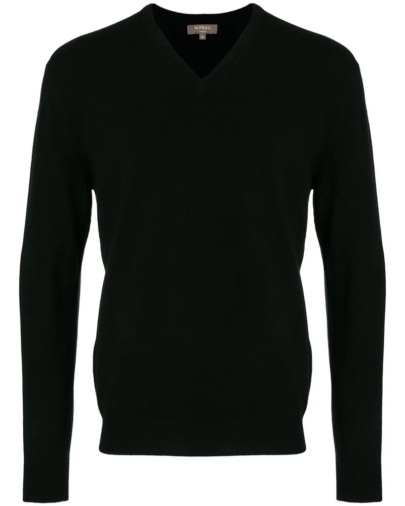 N.Peal The Burlington' Kaschmirpullover Schwarz