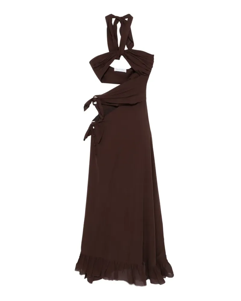 Raquel Diniz Teresa cut-out ruffled maxi dress - Braun Braun