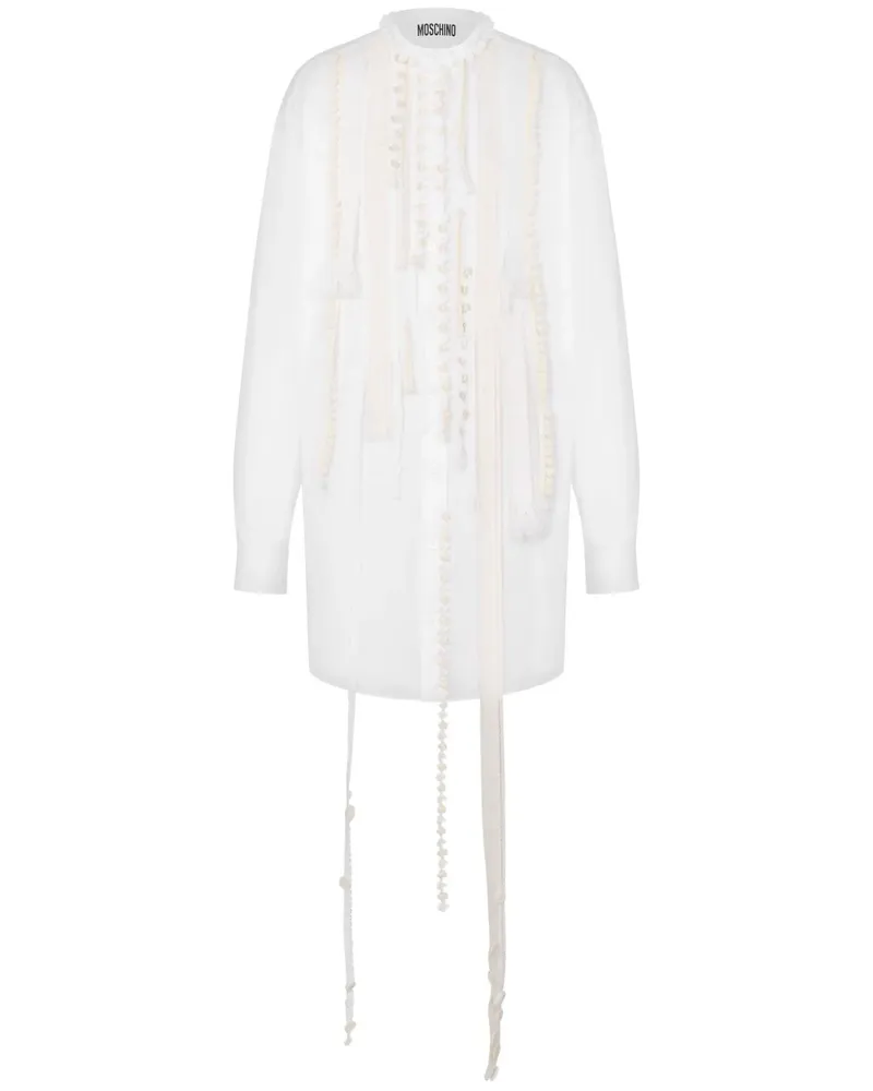 Moschino Kleid mit Applikation - Weiß Weiß
