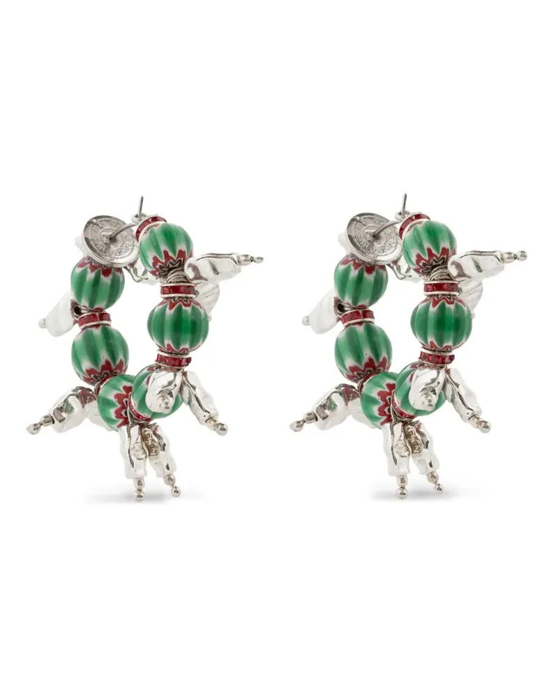 Dries van Noten Ohrringe mit Perlen - Silber Silber