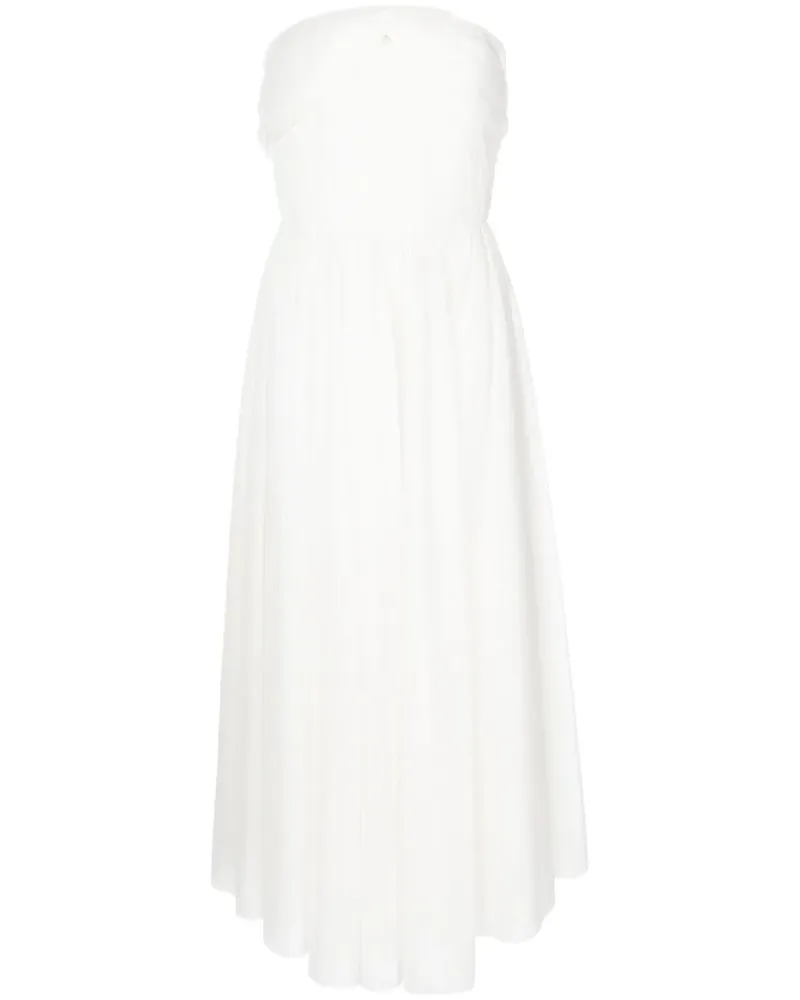 ANOUKI Kleid mit transparenten Ärmeln - Weiß Weiß