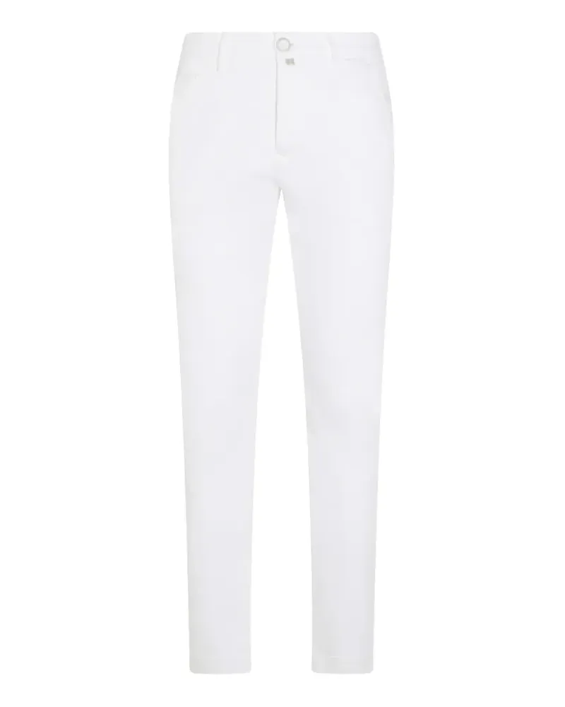Jacob Cohën Hose mit Logo-Patch - Weiß Weiß
