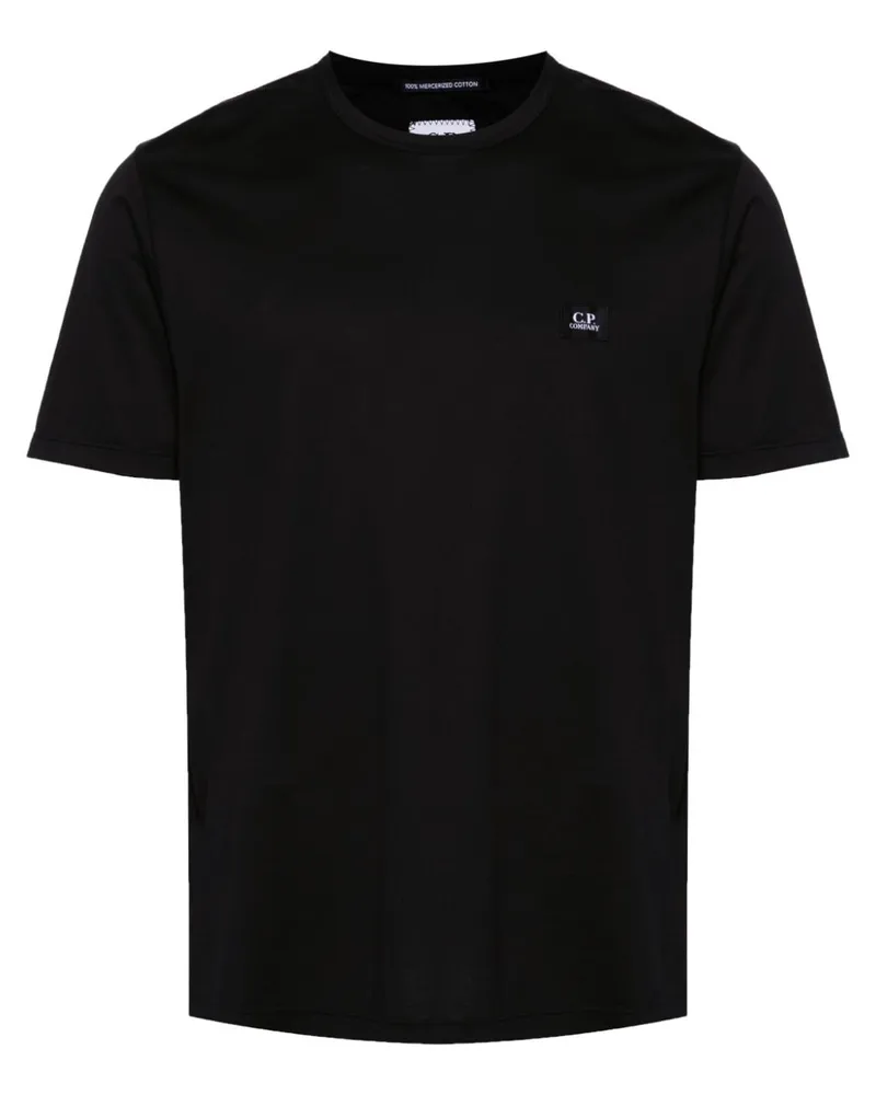 C.P. Company T-Shirt mit Logo-Patch - Schwarz Schwarz
