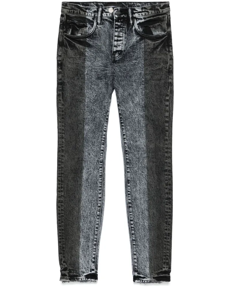 PURPLE BRAND Jeans in Colour-Block-Optik - Schwarz Schwarz