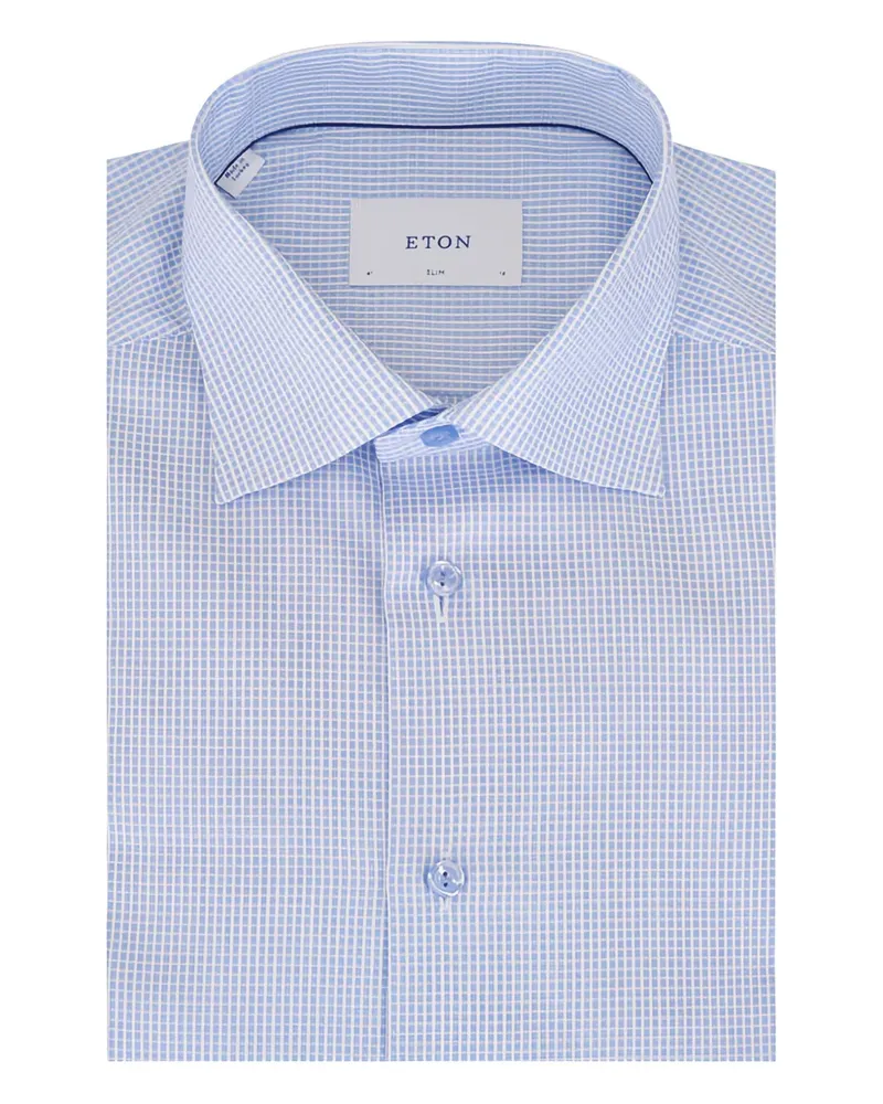 Eton check-pattern shirt - Blau Blau