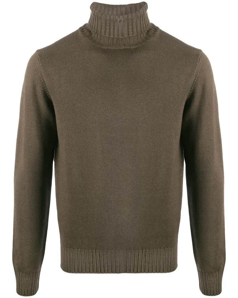 Dell'oglio Gerippter 'Mastice' Rollkragenpullover - Braun Braun