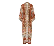 Kimono mit Print - Braun