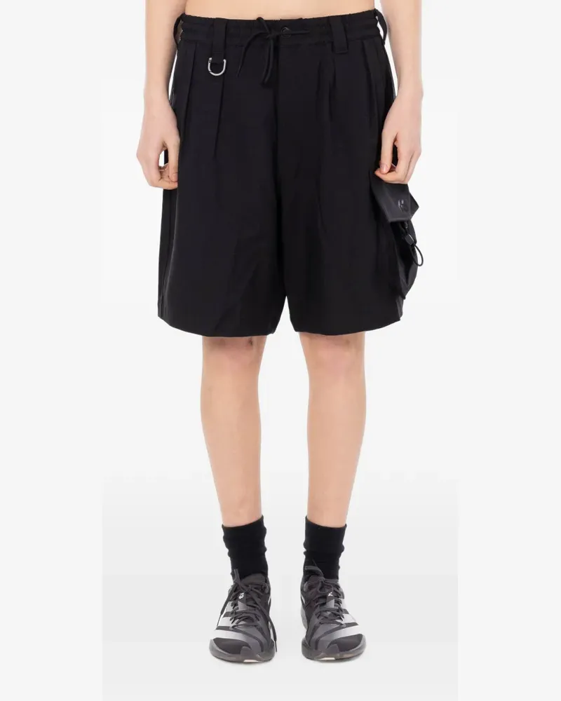 Y-3 Cargo-Shorts mit Logo-Print - Schwarz Schwarz