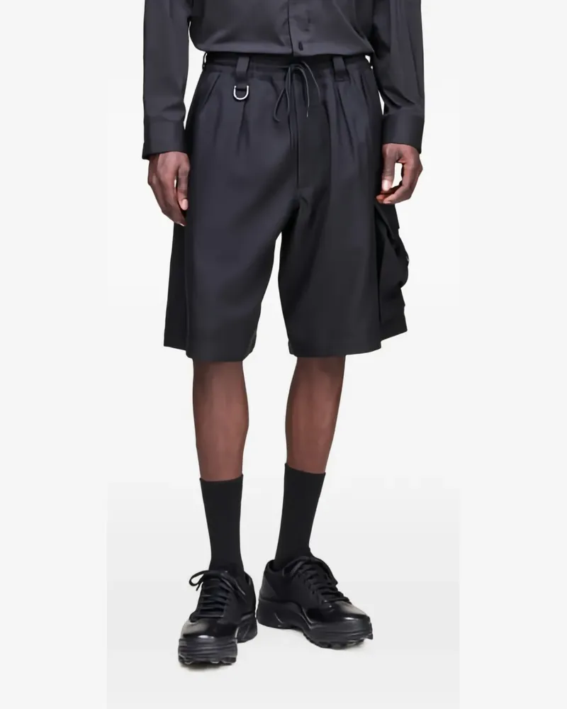 Y-3 Cargo-Shorts mit Logo-Print - Schwarz Schwarz