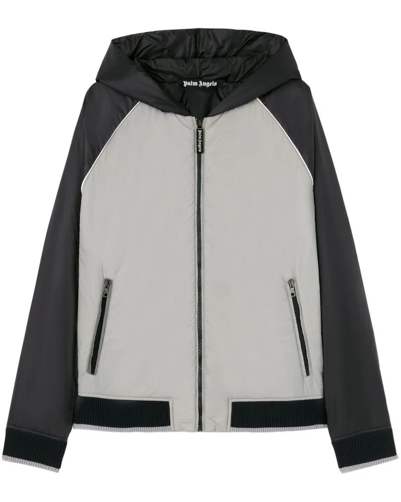 Palm Angels Windbreaker mit abgerundetem Logo - Grau Grau