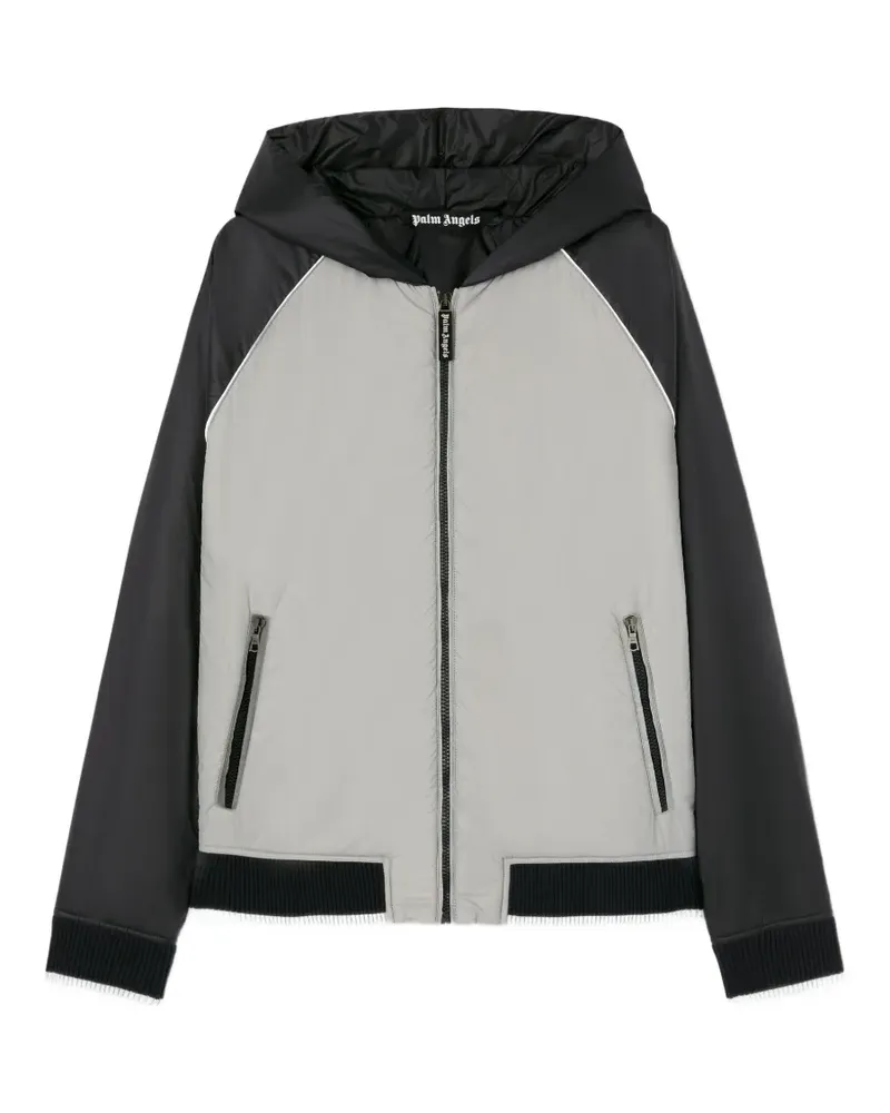 Palm Angels Windbreaker mit abgerundetem Logo - Grau Grau