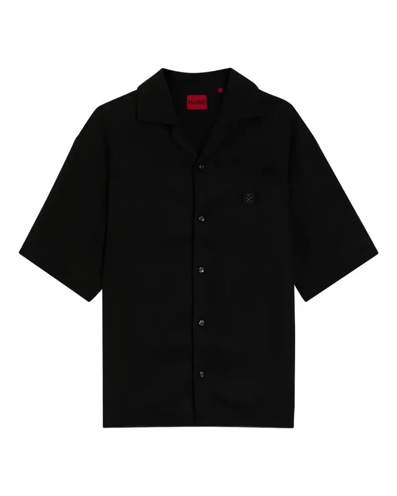 HUGO BOSS Hemd mit Logo-Detail - Schwarz Schwarz