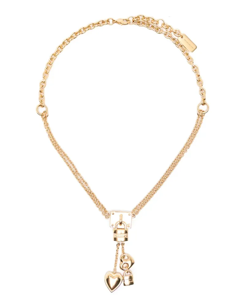 Chloé mini Paddington heart padlock-pendant necklace - Gold Gold