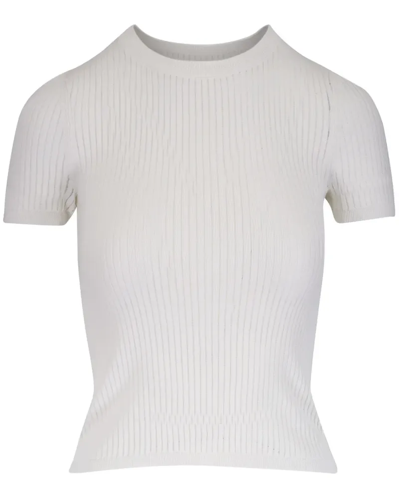 Nili Lotan Geripptes T-Shirt - Weiß Weiß