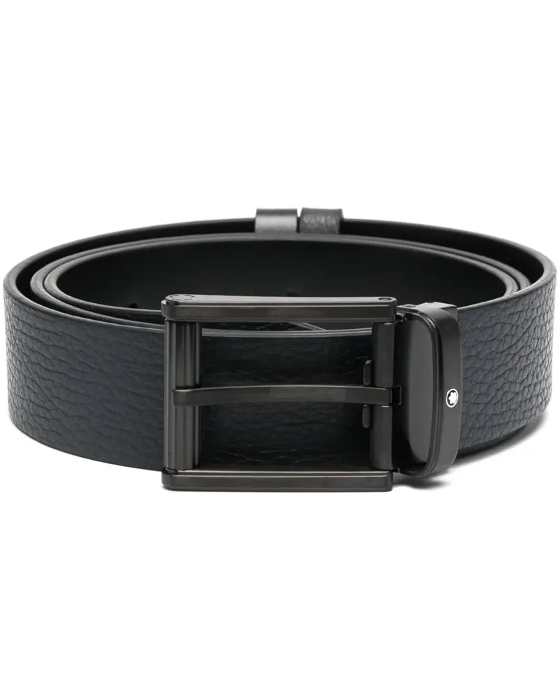Montblanc Gürtel aus strukturiertem Leder - Blau Blau