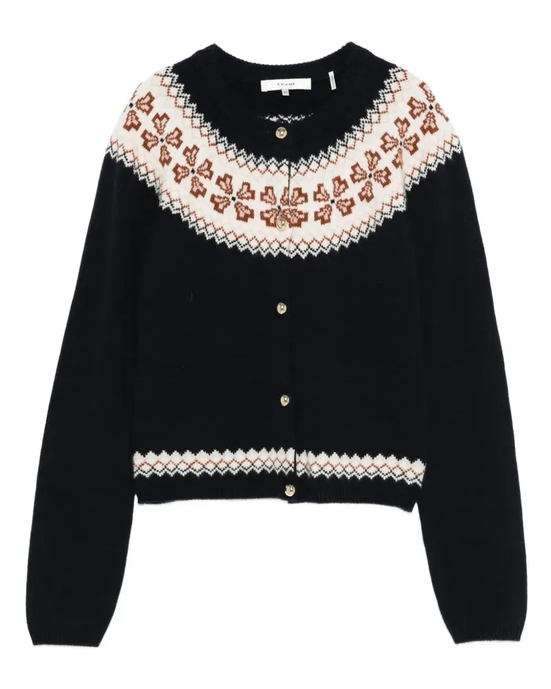 Frame Denim Cardigan mit Fair-Isle-Strickmuster - Blau Blau