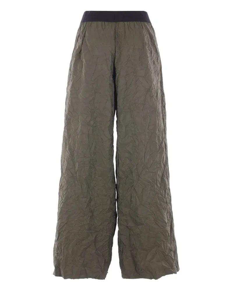 Maria Calderara Hose in Knitteroptik mit elastischem Bund - Grau Grau