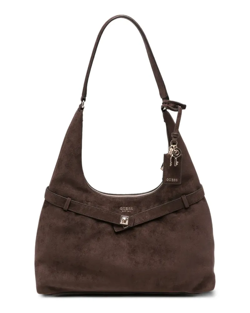 Guess Schultertasche mit Schnallendetail - Braun Braun