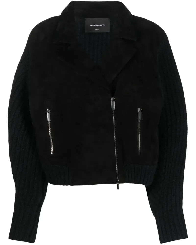 Fabiana Filippi Cardigan mit Reißverschluss - Schwarz Schwarz
