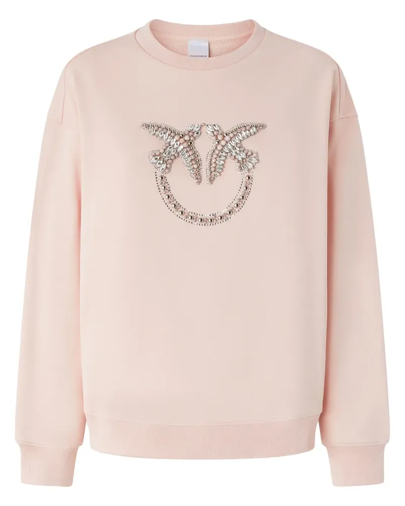 Pinko Sweatshirt mit Love Birds-Stickerei - Rosa Rosa