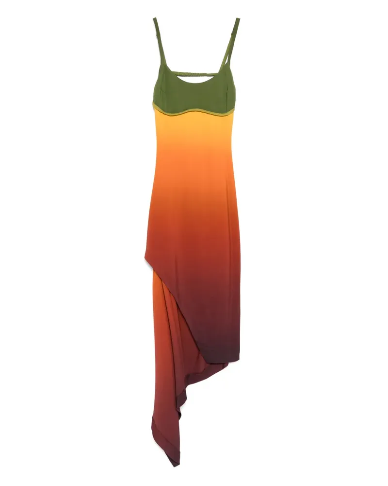Monse Rückenfreies Ombré-Jerseykleid mit Cut-Out - Orange Orange