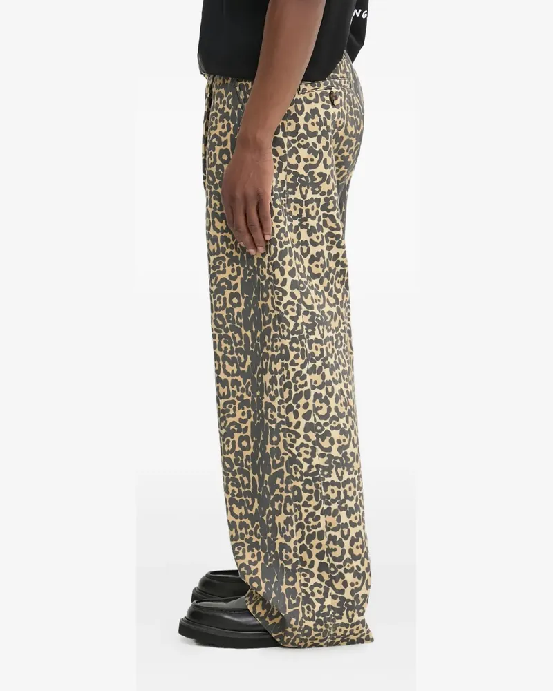 RHUDE Weite Hose mit Leoparden-Print - Nude Nude