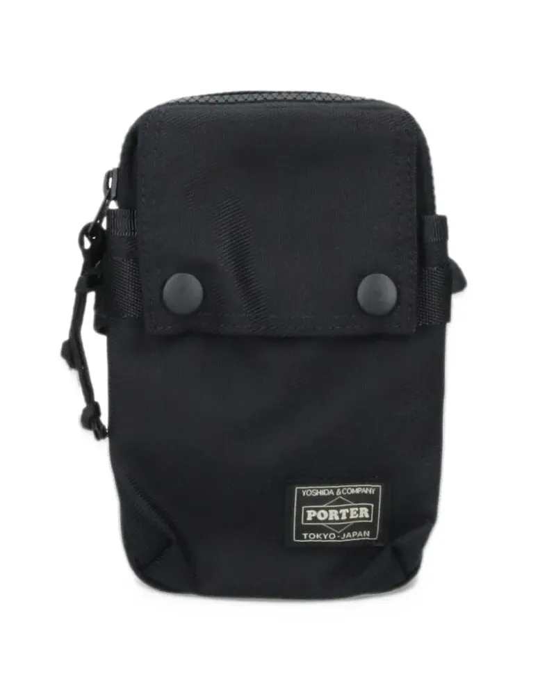 PORTER-YOSHIDA & CO logo-patch shoulder bag - Schwarz Schwarz
