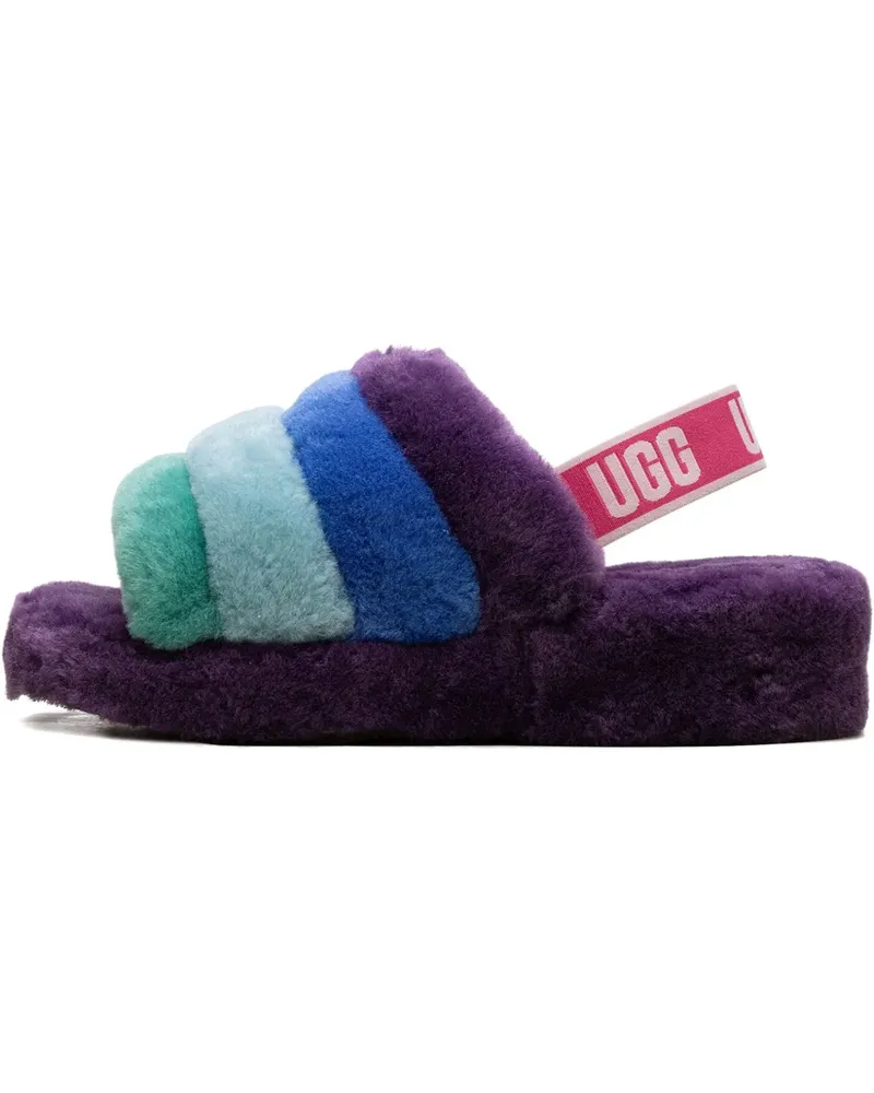 UGG Gestreifte Fluff Yeah Slipper - Violett Violett