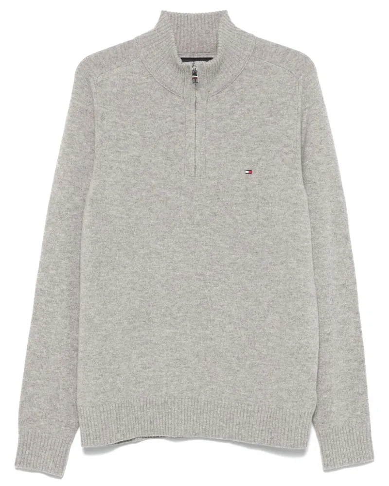 Tommy Hilfiger Pullover mit Reißverschluss - Grau Grau