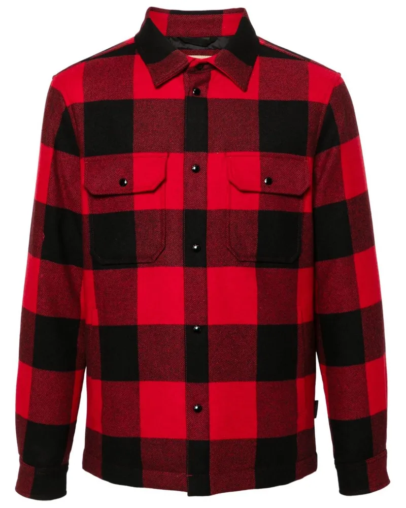 Woolrich Karierte Jacke mit Büffel - Rot Rot