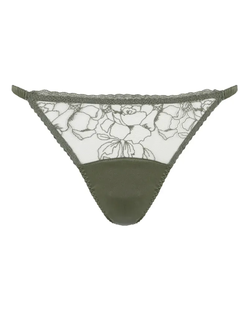 Fleur Of England Iona Slip mit Stickerei - Grün Grün