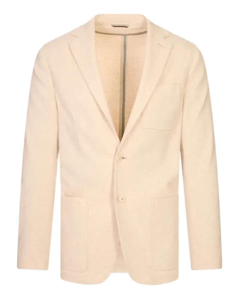 Canali Einreihiger Blazer mit Mélange-Effekt - Nude Nude