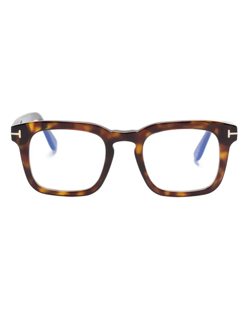 Tom Ford Brille mit eckigem Gestell - Braun Braun