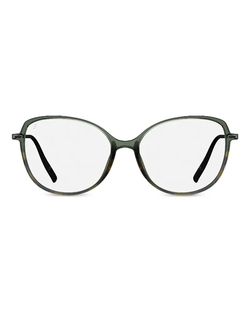 Silhouette Illusion Lite Cat-Eye-Brille in Schildpattoptik - Grün Grün