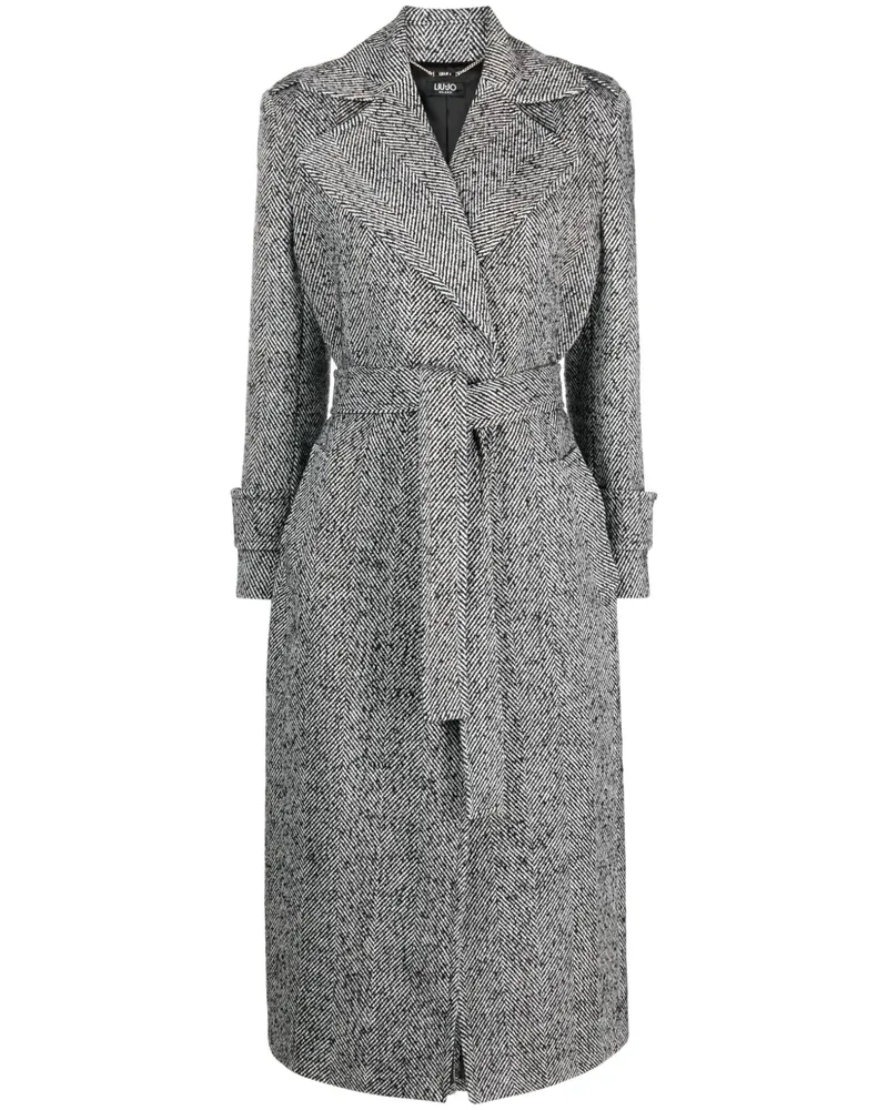 Liu Jo Mantel mit Bindegürtel - Schwarz Schwarz