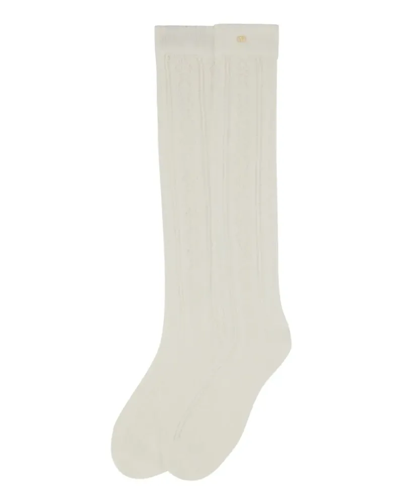 Valentino Garavani Perforierte Socken mit VLogo - Weiß Weiß