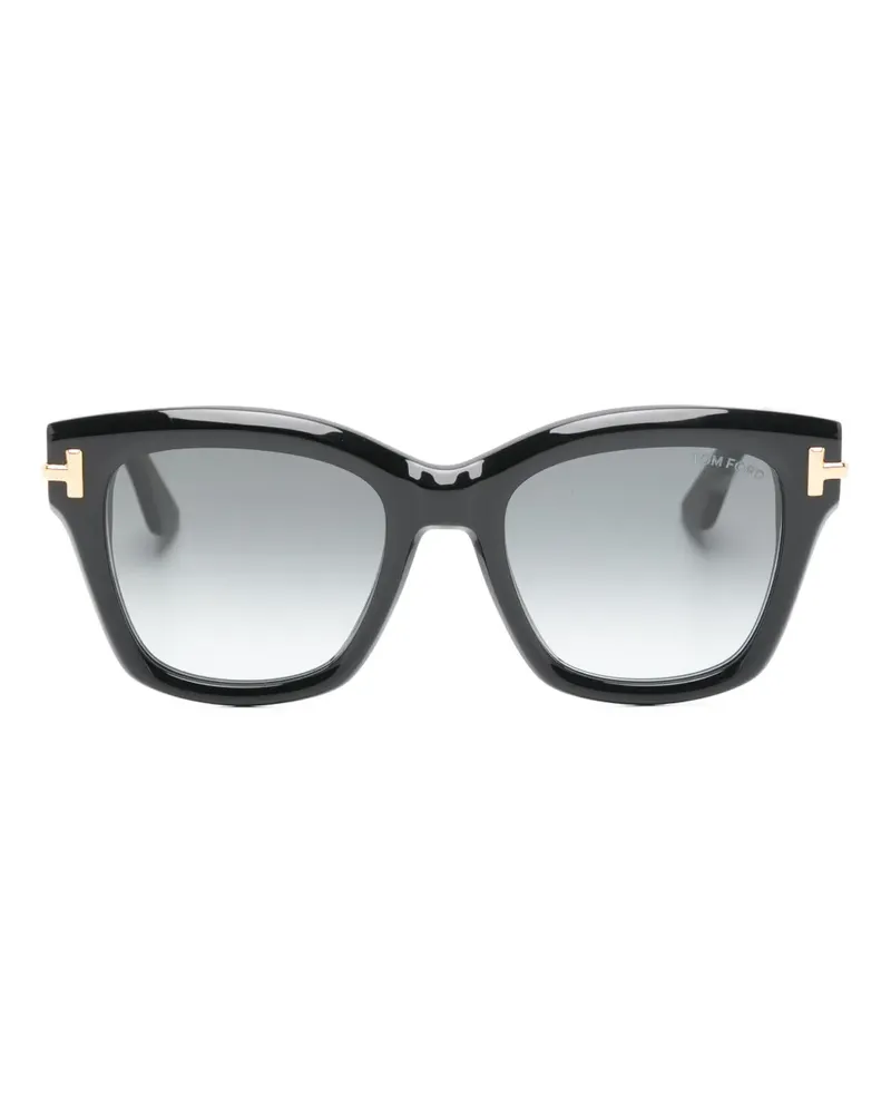 Tom Ford Sonnenbrille mit geometrischem Gestell - Schwarz Schwarz