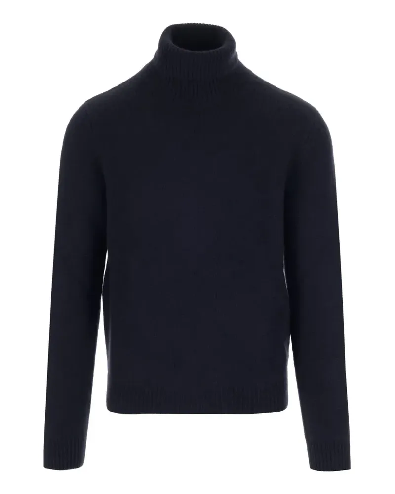 Al Duca D’Aosta 1902 Kaschmirpullover mit geripptem Besatz - Blau Blau