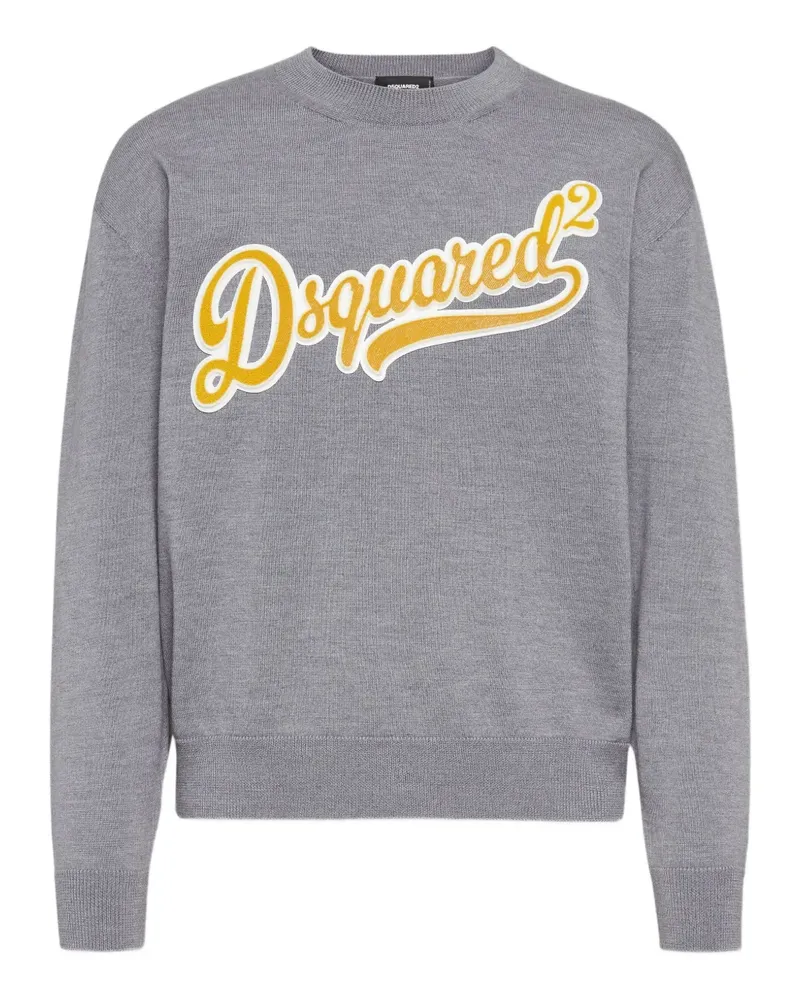 Dsquared2 Fein gestrickter Pullover - Grau Grau