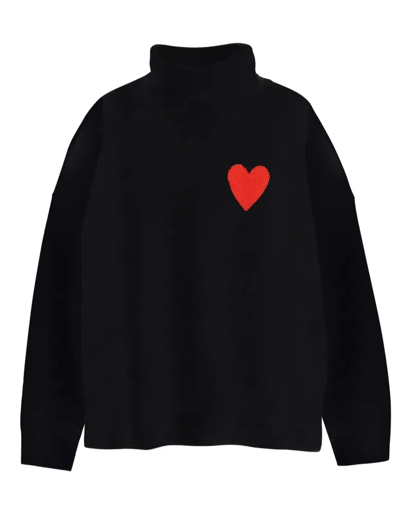 Chinti & Parker Breton Heart Rollkragenpullover - Schwarz Schwarz
