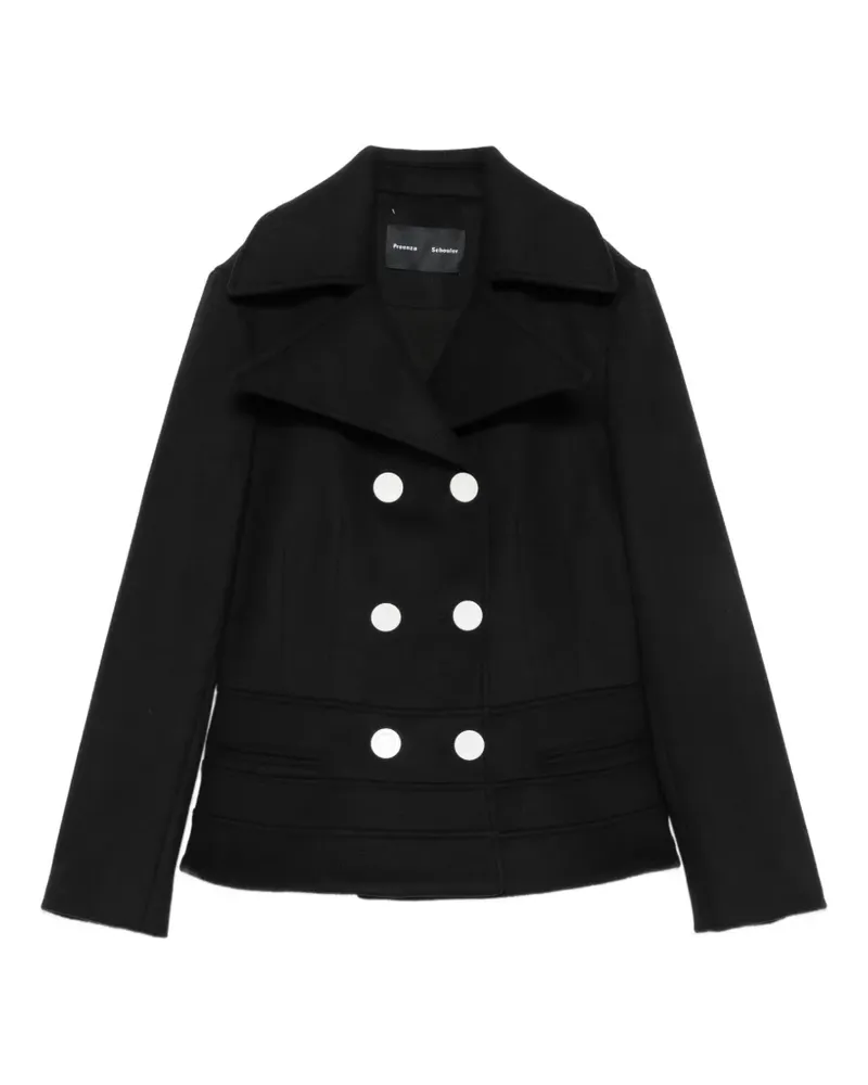 Proenza Schouler Doppelreihiger Mantel - Schwarz Schwarz