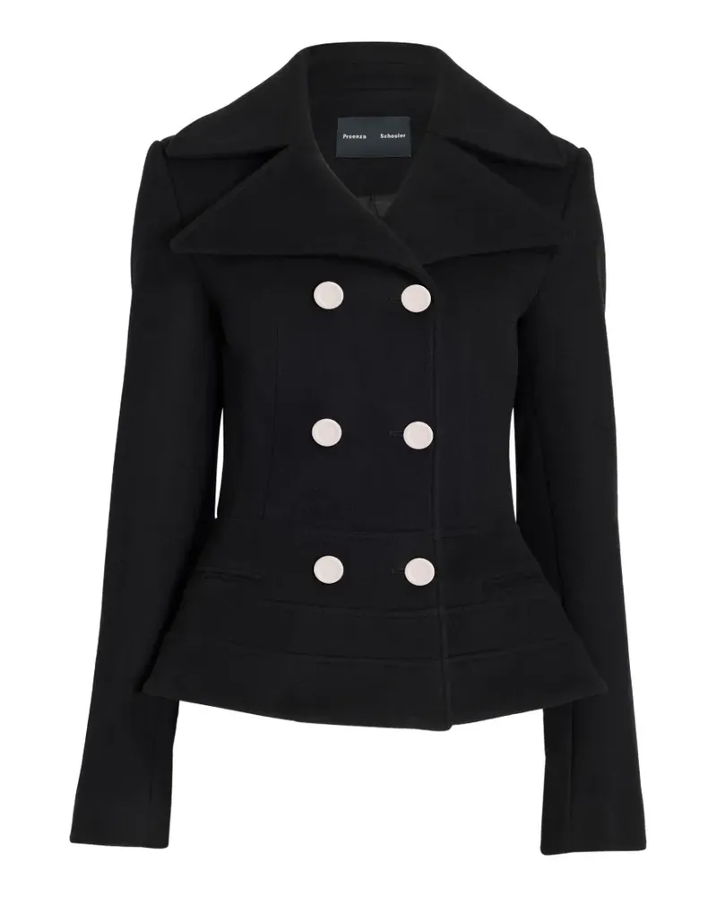 Proenza Schouler Doppelreihiger Mantel - Schwarz Schwarz