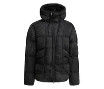 Gefütterte Kapuzenjacke - Schwarz