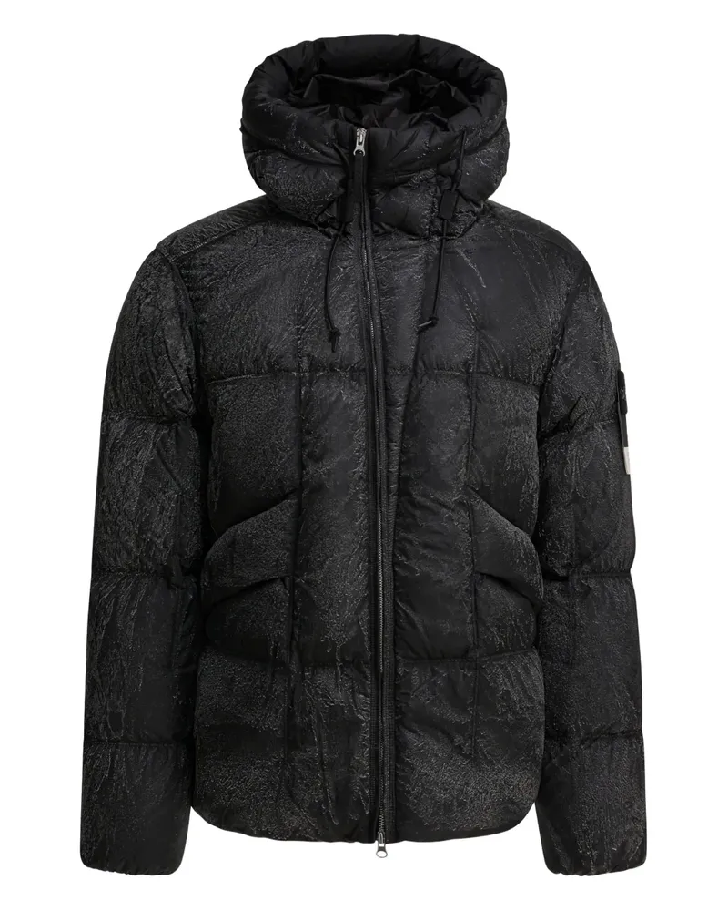 Stone Island hooded puffer jacket - Schwarz Schwarz