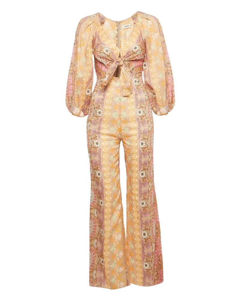 Sandro Jumpsuit mit Blumendetail - Nude Nude