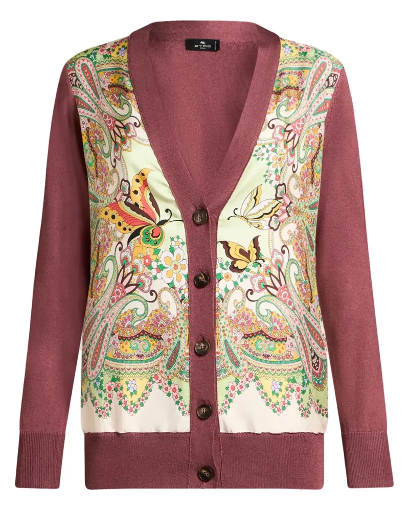 Etro Cardigan mit Schmetterling - Rosa Rosa