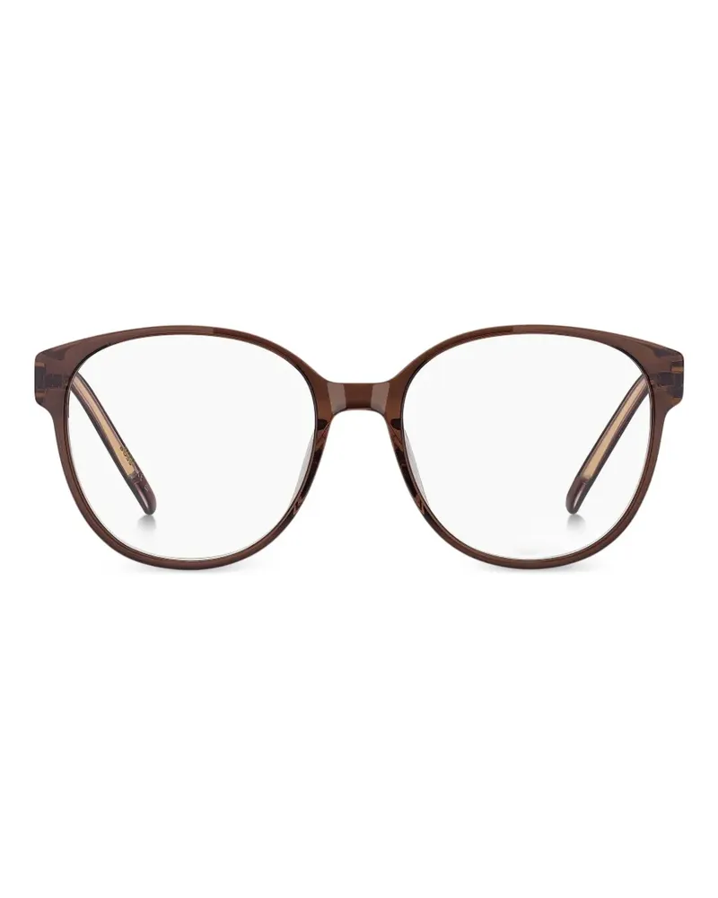 HUGO BOSS Brille mit rundem Gestell - Braun Braun