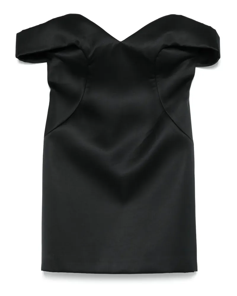 N° 21 Minikleid aus Satin - Schwarz Schwarz